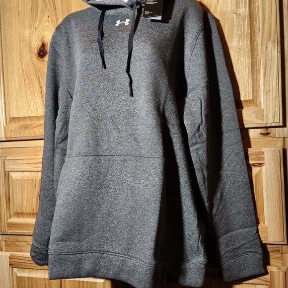 Under Armour Hustle Hoodie – Women’s XL Pullover | Dark Gray Fleece | NWT - Picture 5 of 11